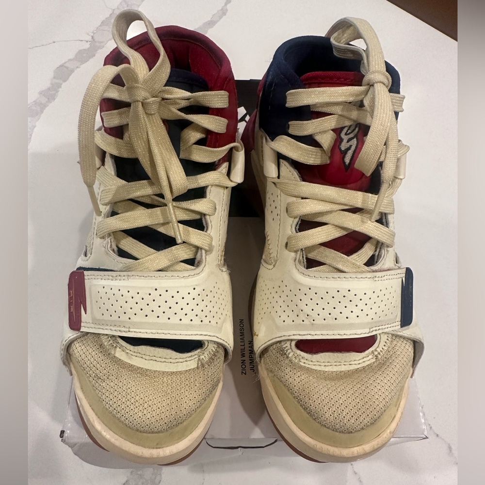 Boys Nike Jordan Zion 2 Sneakers - Red, Blue, and Cream